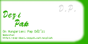 dezi pap business card